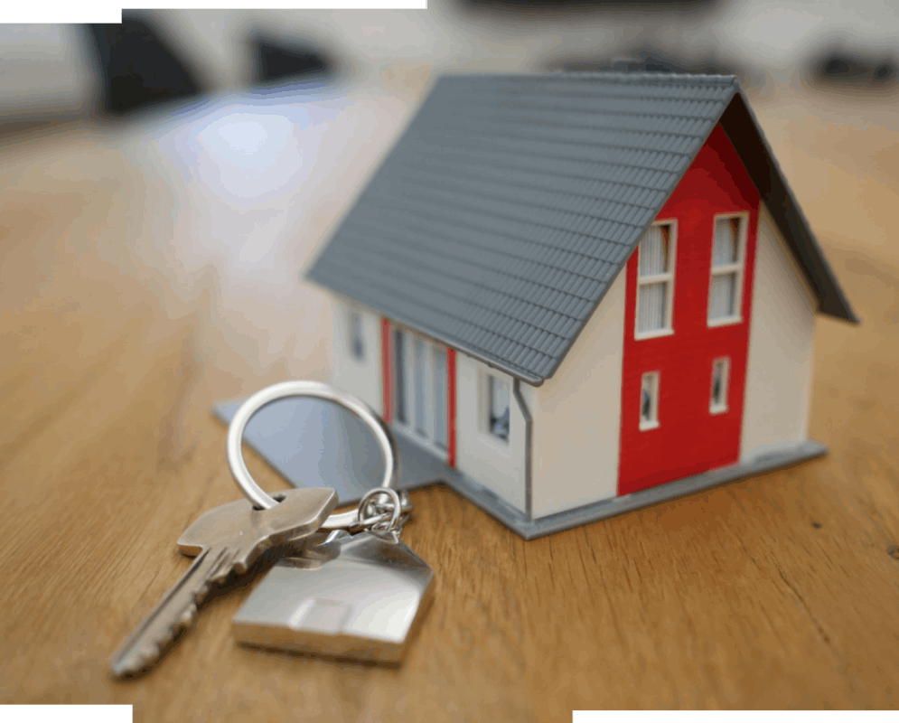 Hausmodell mit Schlüsseln